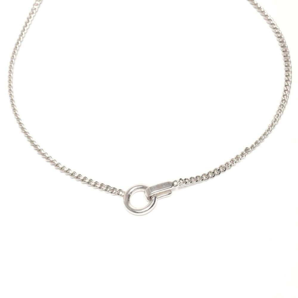 CHANEL Authentic Silver Logo Necklace - Picture 7 of 8